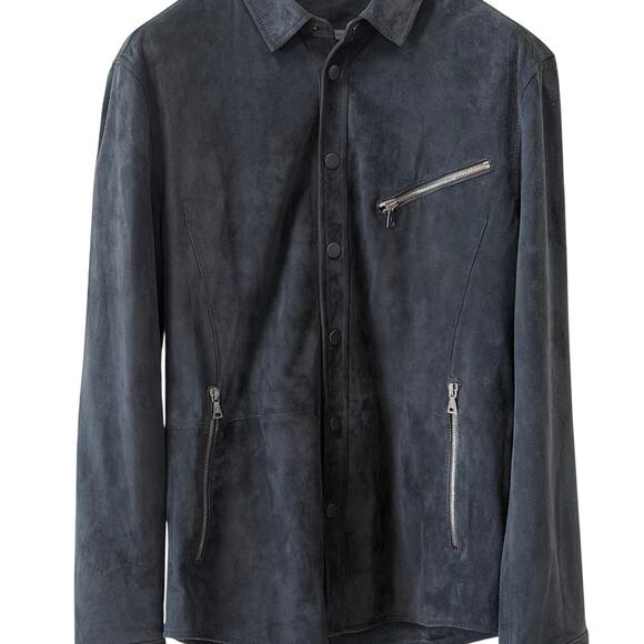 JOHN VARVATOS COLLECTION: Men's Suede Shirt Jacket - 48 - Picture 2 of 9